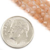 Cherry Tree Beads Peach Moonstone 3mm Faceted Round Beads - 15 inch strand 