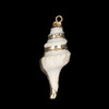 Cherry Tree Beads 13x35mm Spindle Shell  Pendant with Gold Accents - 2 per bag 