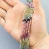 Cherry Tree Beads Ombre Rainbow Tourmaline 2.5mm Faceted Cube Beads - 15 inch strand 