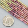Cherry Tree Beads Ombre Rainbow Tourmaline 2.5mm Faceted Cube Beads - 15 inch strand 