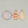 Enameled Gold Pewter 13x20mm Gingerbread Woman Charms craft night.
