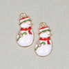 Enameled Gold Pewter 11x21mm Snowman Charms for DIY Christmas designs.