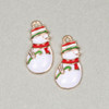 Cherry Tree Beads Enameled Gold Pewter 11x21mm Snowman Charms - 2 per bag 