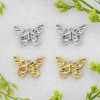 Cherry Tree Beads 304 Stainless Steel 10.5x15mm Butterfly Charms - 2 per bag 