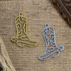 Cherry Tree Beads 304 Stainless Steel 21.6x26.5mm Cowboy Boot Charms  - 2 per bag 