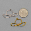 Cherry Tree Beads 304 Stainless Steel 16x29mm Cowboy Hat Charms - 2 per bag 