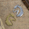 Cherry Tree Beads 304 Stainless Steel 18x21.5mm Horse Head Charms - 2 per bag 