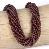 Cherry Tree Beads BOGO Garnet 3mm Round Beads - Receive 2 Identical 15 Inch Strands 