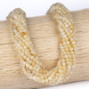 Cherry Tree Beads BOGO Citrine 4mm Round Beads - Receive 2 Identical 15 Inch Strands 