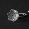 Cherry Tree Beads Glass 8x12mm Flower Bead Caps Clear with AB finish - 8 inch strand 