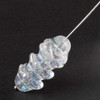 Cherry Tree Beads Glass 8x12mm Flower Bead Caps Clear with AB finish - 8 inch strand 