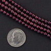 Cherry Tree Beads BOGO Rhodonite Garnet 3mm Round Beads - Receive 2 Identical 15 Inch Strands 