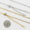 Cherry Tree Beads 304 Stainless Steel 2.5x6.5mm Paper Clip Chain Necklace - 17.5" with 2" extender chain 