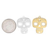 Cherry Tree Beads 304 Stainless Steel 18x22mm Sugar Skull Charms - 2 per bag 
