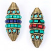 Cherry Tree Beads Tibetan Brass 17x40mm Marquise Tube Beads - 1 per bag 