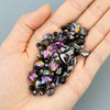 black bead kit with hues of purple, pink, and yellow