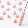 Cherry Tree Beads Crystal 3x4mm Opaque Peach Faceted Rondelle Beads with AB finish - 15 inch strand 