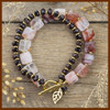 Cherry Tree Beads Gemstone 10mm Faceted Square Beads with Rounded Corners - 8 inch strand 