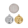 Cherry Tree Beads 316 Stainless Steel 15mm Crescent Moon Face Coin Charms - 2 per bag 