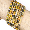 Cherry Tree Beads Bumble Bee Jasper 6mm Round Beads - 15 inch strand 