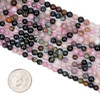 Cherry Tree Beads Rainbow Tourmaline 4mm Round Beads - 15 inch strand 