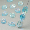 Cherry Tree Beads Glass 10x14mm Sunburst Oval Beads - 8 inch strand 