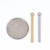 Cherry Tree Beads 304 Stainless Steel 2x25mm Square Bar Drop Components - 2 per bag 