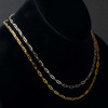 stackable paper clip necklace in gold and silver color