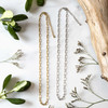 Cherry Tree Beads 304 Stainless Steel 3x7mm Paper Clip Chain Necklace - 16" with 2" extender chain 