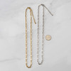 Cherry Tree Beads 304 Stainless Steel 3x7mm Paper Clip Chain Necklace - 16" with 2" extender chain 