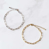 paper clip chain bracelet for adding charms, pendants, and beads
