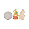Cherry Tree Beads Enameled Gold Pewter 12x23mm Gnome with Pumpkin Charms - 2 per bag 