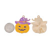 Cherry Tree Beads Enameled Gold Pewter 29x33mm Pumpkin with Purple Hat Charms - 2 per bag 