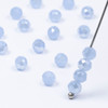 Pale blue beads for DIY projects.