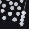 Cherry Tree Beads Crystal 3x4mm Opaque Milky White Faceted Rondelle Beads - 15 inch strand 