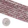 Cherry Tree Beads Crystal 3x4mm Opaque Plum Faceted Rondelle Beads with Silver AB finish- 15 inch strand 
