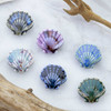 coastal inspired ceramic shell beads in earthy colors