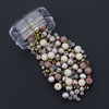 Pink beads for DIY projects.