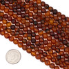 Cherry Tree Beads Amber 5-6mm Matte Round Beads - 15 inch strand 