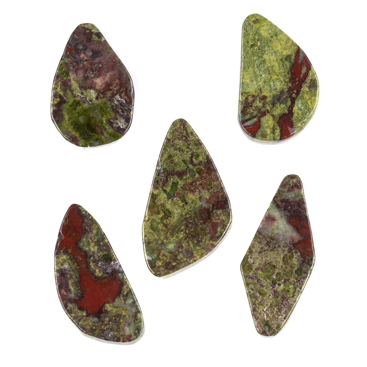 Dragon Blood Jasper 15x34 24x44mm Top Drilled Free Form Pendant 1 Per Bag Cherry Tree Beads