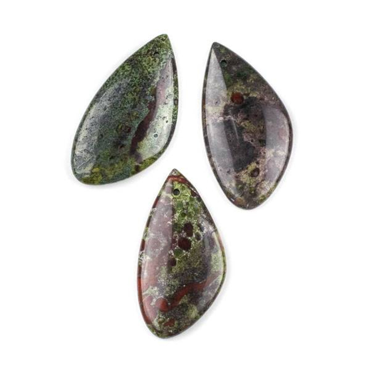 Dragon Blood Jasper 25x50mm Free Form Pendant 1 Per Bag Cherry Tree Beads