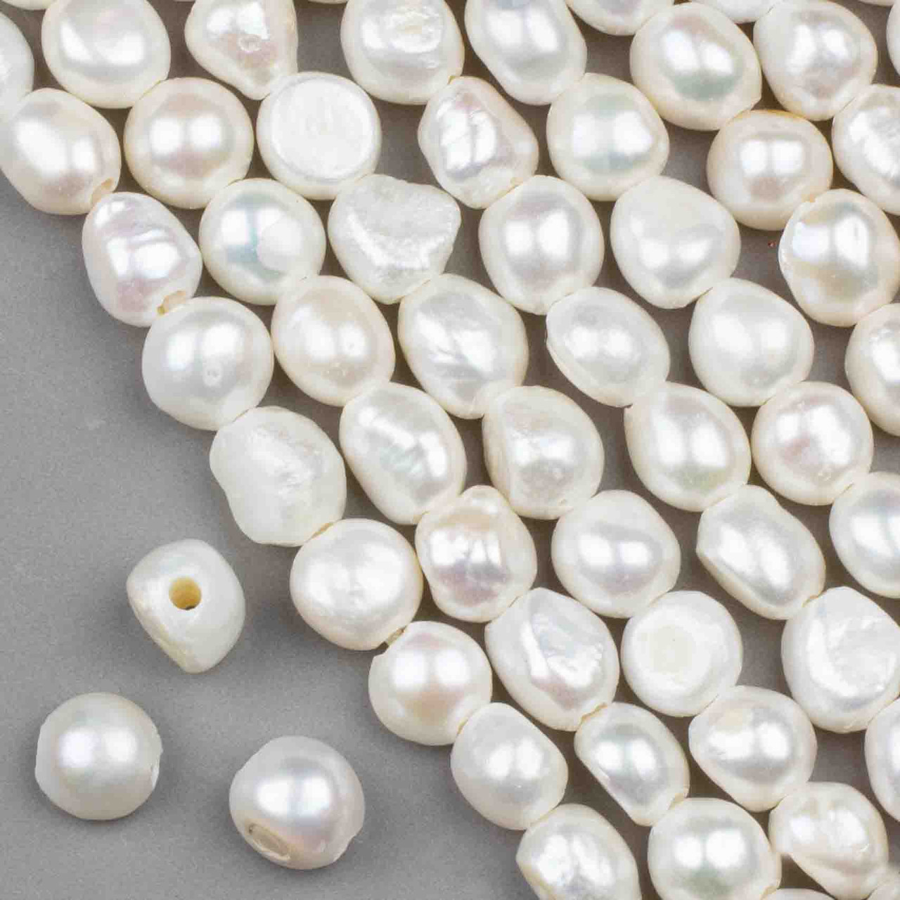 11-12mm Potato Freshwater Pearls, White (16 Strand)