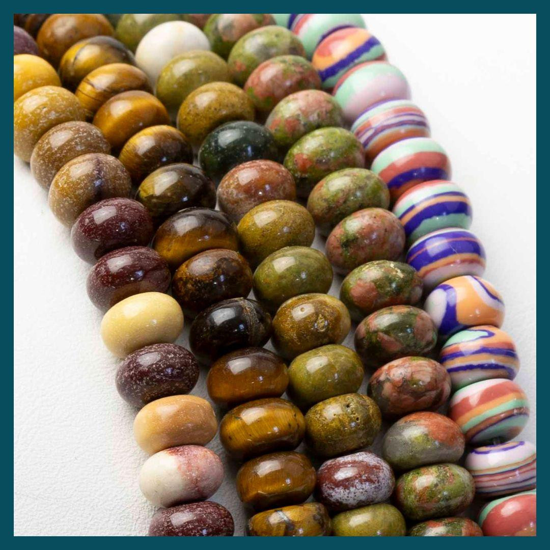 Gemstone 5x8mm Rondelle Beads - approx. 8 inch strand - Cherry