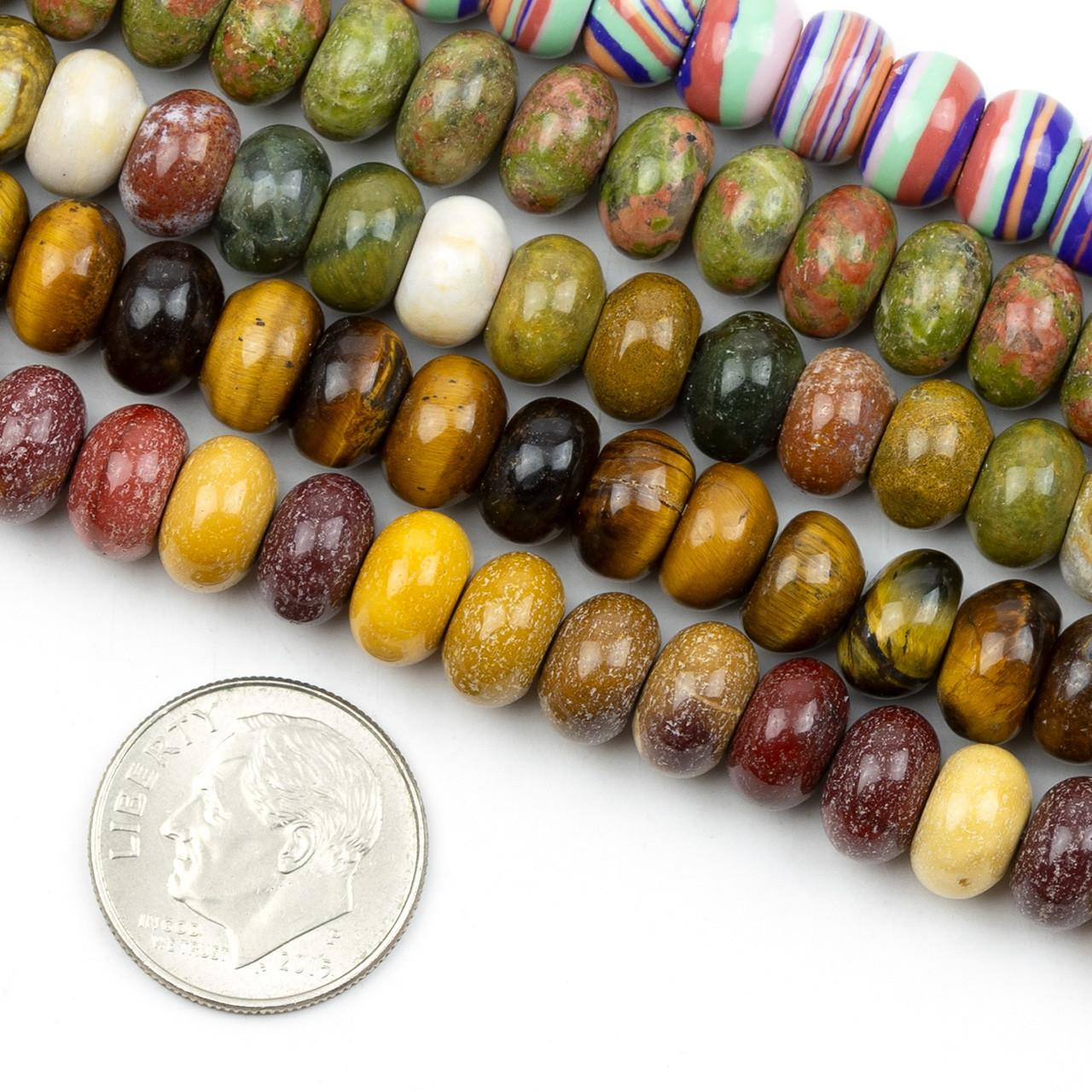 Gemstone 5x8mm Rondelle Beads - approx. 8 inch strand - Cherry