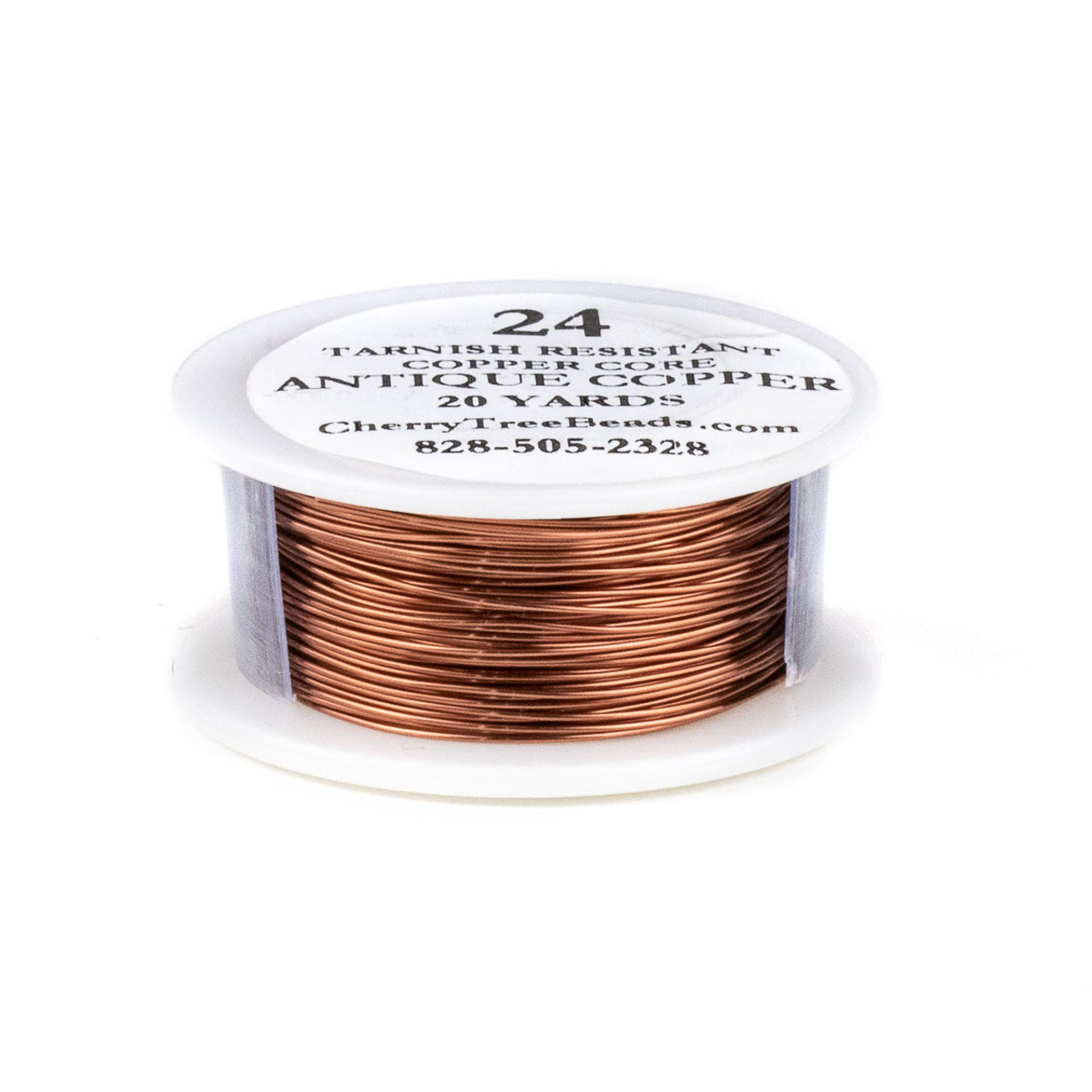 24 Gauge Coated Tarnish Resistant Antique Copper Wire on a 20 Yard Spool