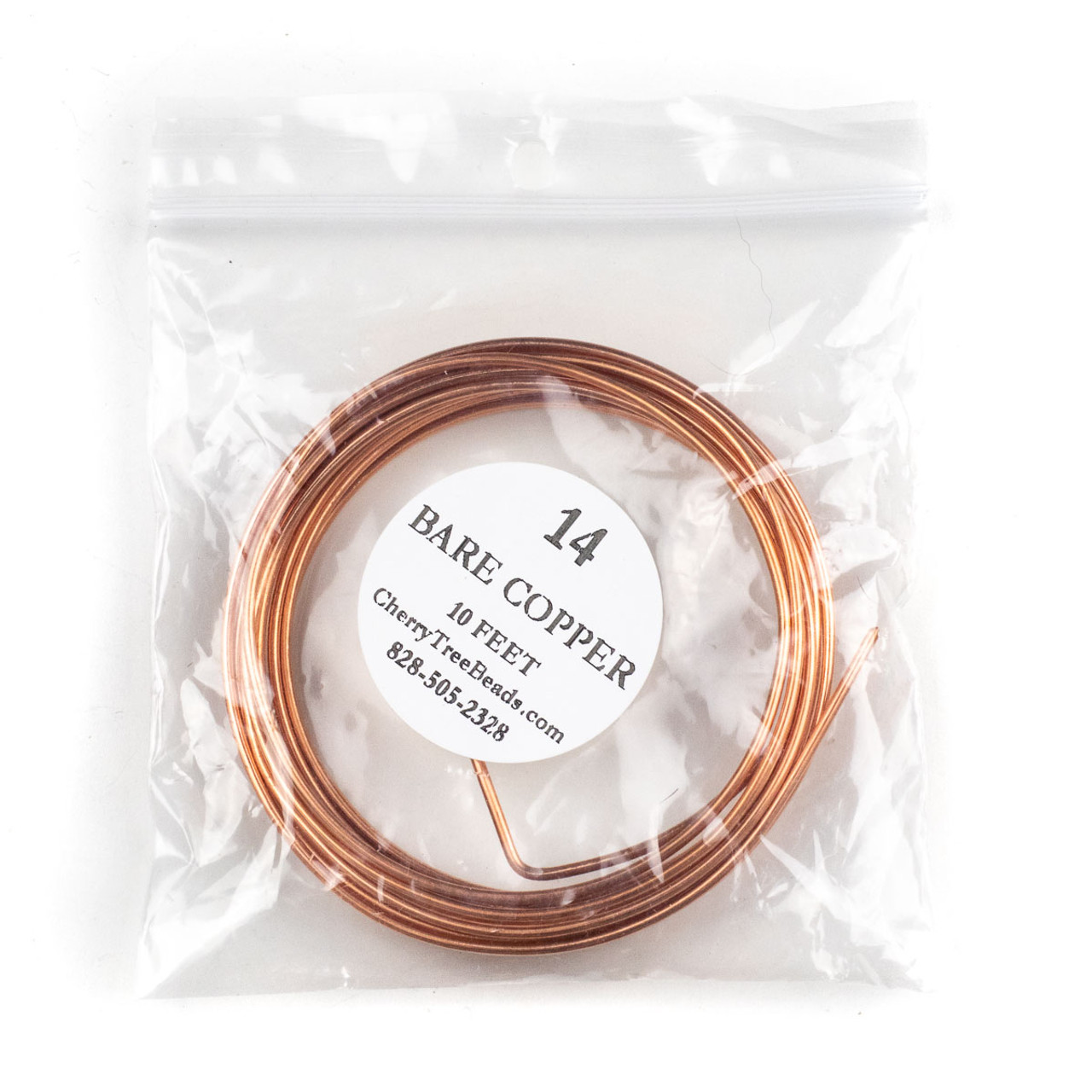 14 Gauge Bare Copper Wire in a 10 Foot Coil