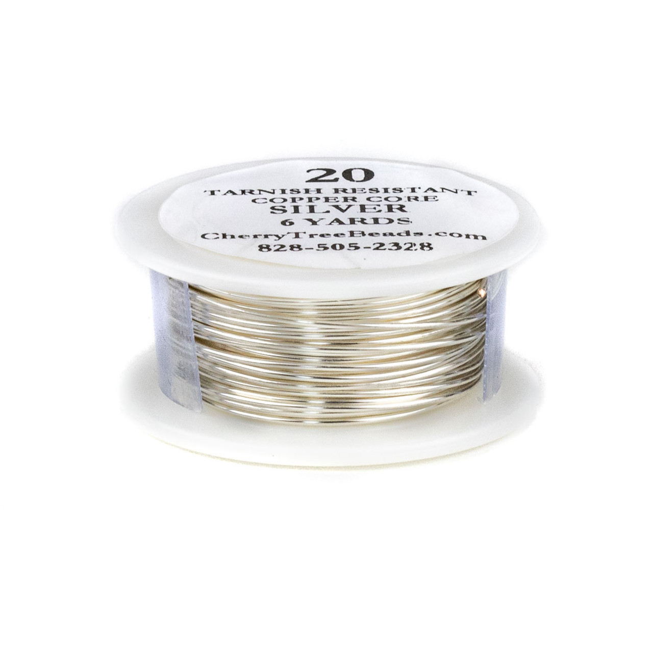 20 Gauge Coated Tarnish Resistant Fine Silver Plated Copper Wire on 6-Yard  Spool