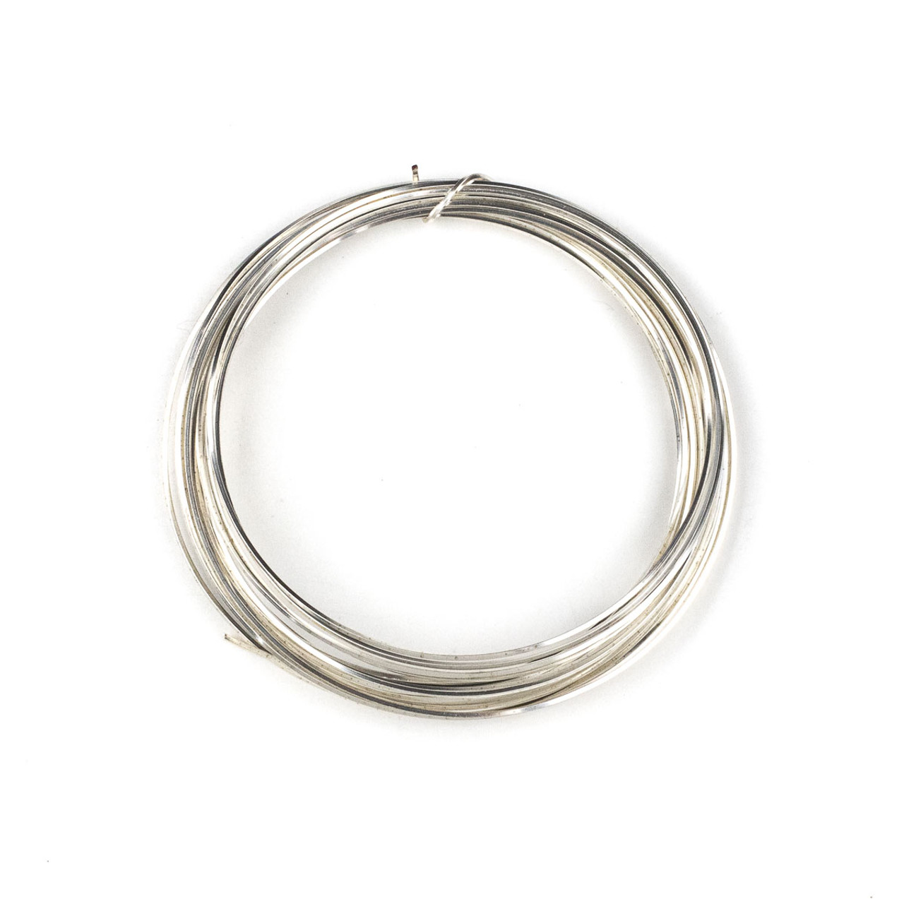 21 Gauge HALF ROUND SILVER Silver Plated Wire Tarnish Resistant