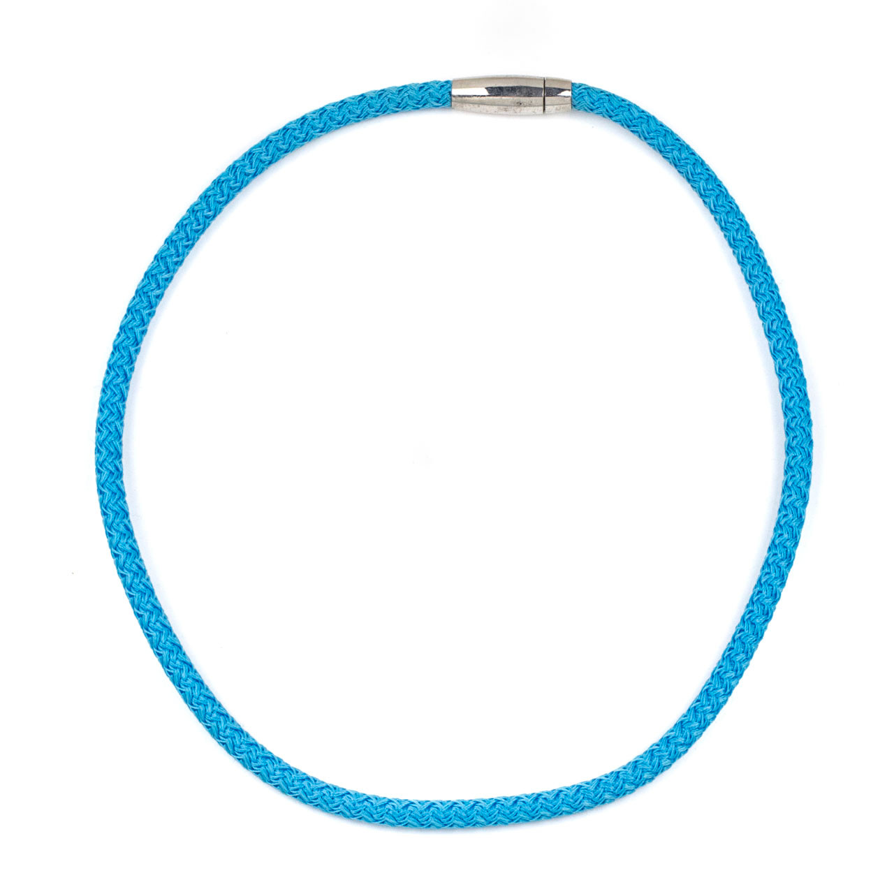 Braided Polyester Cord Necklace - Bright Blue 5mm Cord 18 with Stainless  Steel Magnetic Clasp