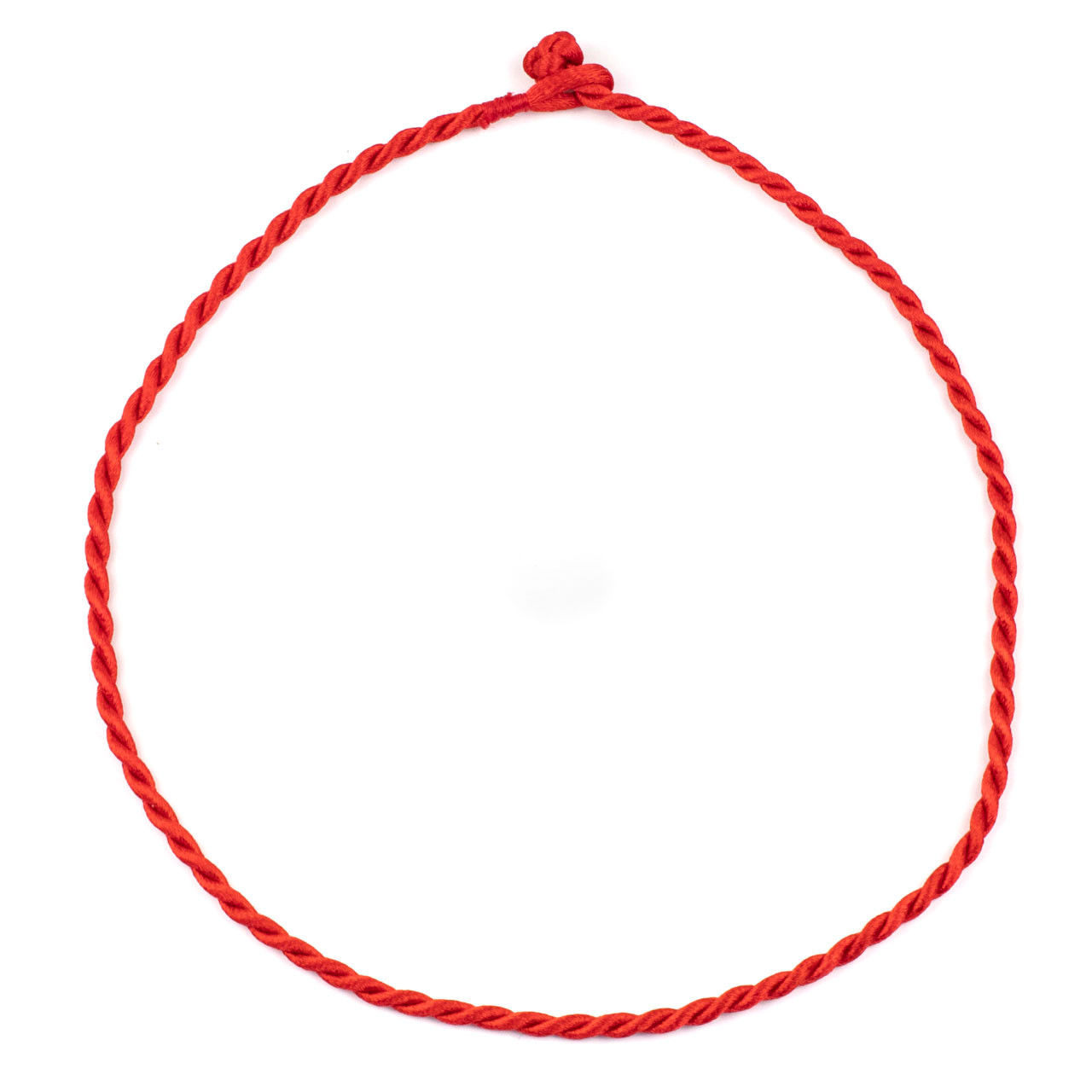 Braided Satin Nylon Cord Necklace - Red 5mm Cord 18 with Knot Closure
